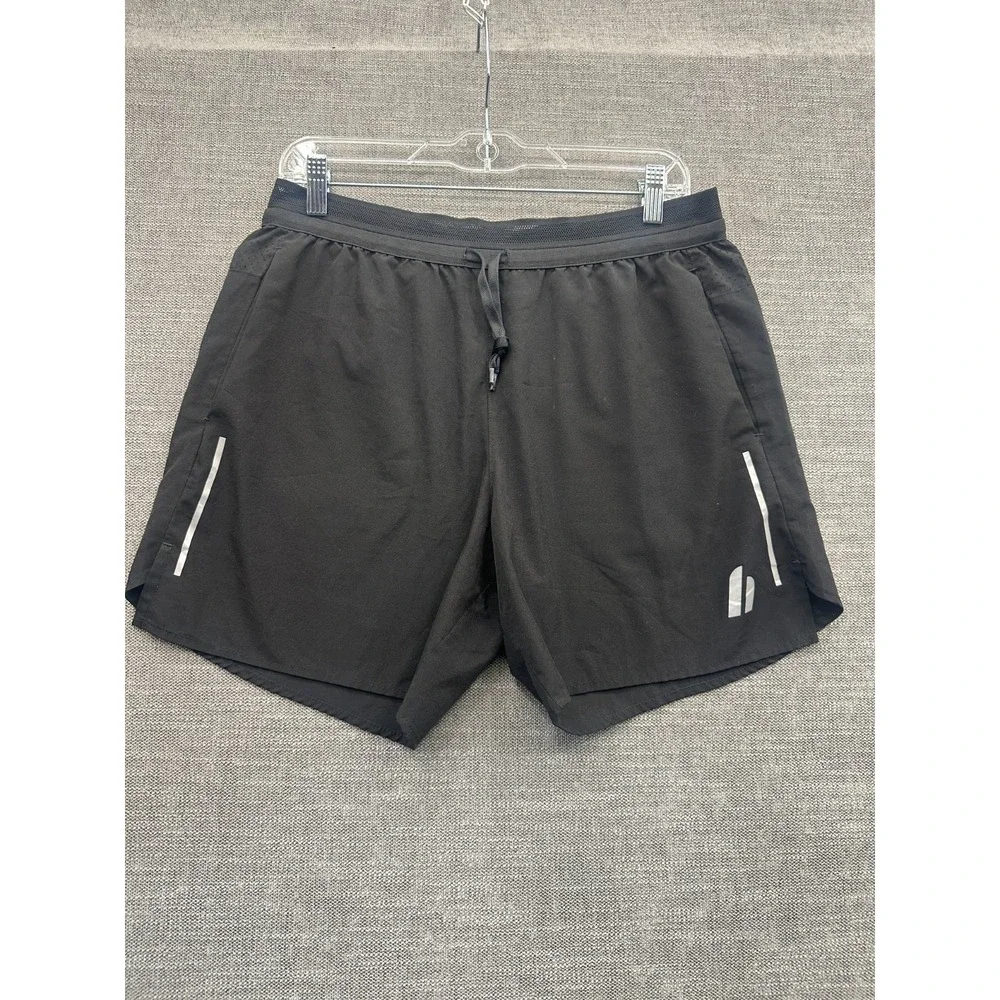 HYPRMV Running Shorts‎ Mens Medium Black Reflective Drawstring Training Gym